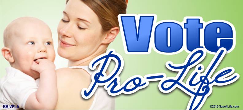 Vote Pro Life (Mom & Babe) 5x11 Billboard - Click Image to Close